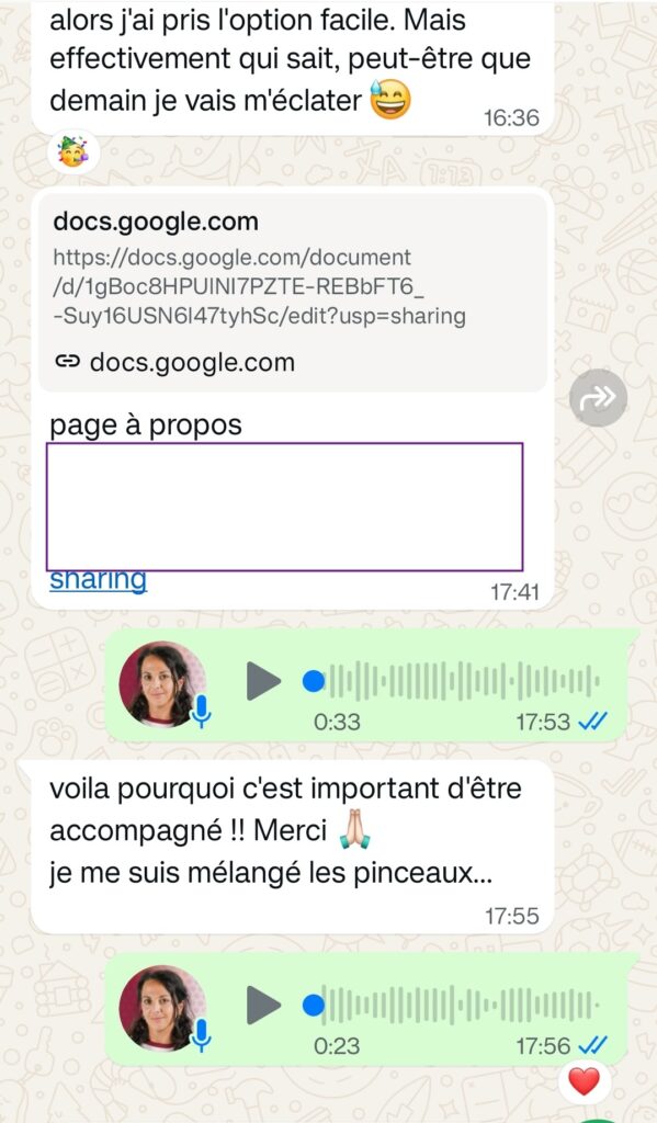 conversation avec une caochée
